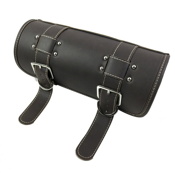 Myenne Motorcycle Handlebar Bag Waterproof PU Cruiser Pack Car Bag Tool Package Holder (Dark Brown)