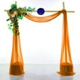 thumbnail image 2 of MDS pack of 2 panels (30" width width x 20Ft Long Long ) Wedding Arch Draping Fabric sheer Chiffon Fabric Drapery for Wedding Ceremony - Orange, 2 of 7