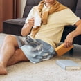 thumbnail image 2 of Daiia Majestic Snowy Wolf Mens Woven Stretch Pajama Short,Short Pajama Pants-Large, 2 of 7