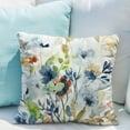 thumbnail image 5 of Brown Cream Grey Teal Floral 20x20'''' Pillow Covers Watercolor Flower Couch Pillow Cases Rustic Abstract Modern Throw Pillows Set of 2 Farmhouse Home Decor for Room Bedroom Bed Cushion Outdoor, 5 of 6