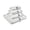 Gray, variant on Clear Hard Makeup Bag Travel Toiletry Case, 4 Sizes S/M/L/XL Zipper PVC Organizer, Waterproof Transparent for Cosmetics