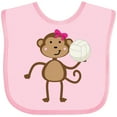thumbnail image 3 of Inktastic Cute Volleyball Girl Monkey Girls Baby Bib, 3 of 4