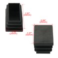 thumbnail image 2 of 24 Piezas Tapas de Plástico Rectangulares Negras para Tubos Insertos 25mm x 50mm, 2 of 7