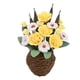 thumbnail image 2 of Cesta tejida de bonsái con clavel en miniatura para casa de muñecas, escala 1:12, para decoración de jardín y sala de estar., 2 of 8