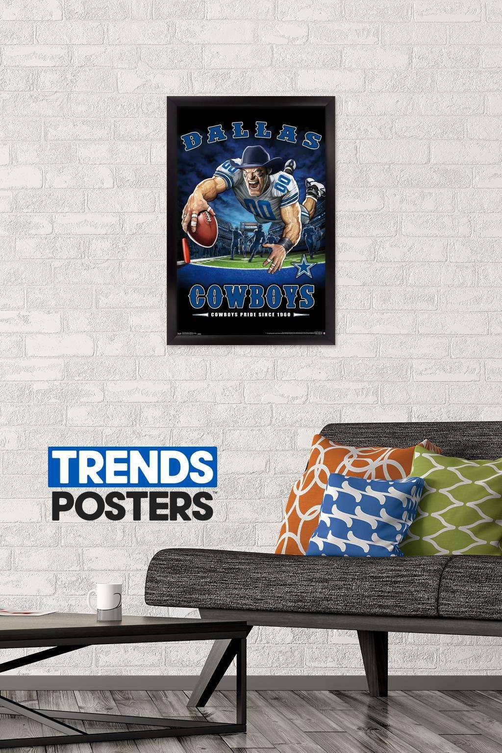NFL Dallas Cowboys - End Zone 17 Wall Poster, 14.725" x 22.375", Framed