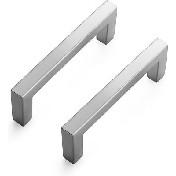 Mascot Hardware Square Bar 3 In. (76Mm) Satin Nickel Drawer Pull - Pack of 20