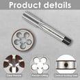 thumbnail image 3 of Tap and Die Set High Speed Steel Metric Tap and Round Die Kit Hand Tapping Threading Tool Kit Thread Tap and Round Thread Die Set for Steel Iron Aluminum Copper, 3 of 10