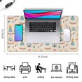 thumbnail image 5 of Long Mouse Pads for Desk,Beige Princess Unicorn Pattern Desk Mats on Top Of Desks, Desk Mouse Pad Extra Large with 3mm Non-Slip Base and Stitched Edge for Gaming,Office,Work,Home 31.5"x15.7", 5 of 6