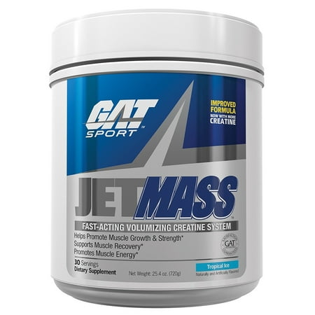 GAT Jet MASS Fastest-Acting Muscle Volumizing Creatine System JetMass Tropical Ice 30