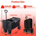 thumbnail image 2 of Carrito plegable tipo wagon micieitie, capacidad de 600 kg, con frenos, 2 of 8