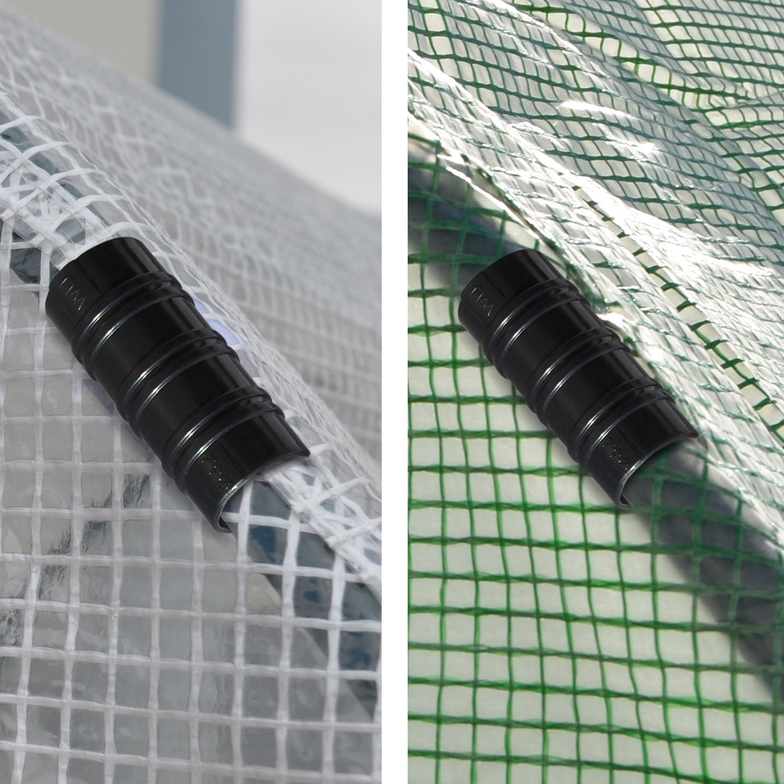 Strong Camel ABS Snap Clamp 1 inch x 2-1/2 Wide for 1 inch Pipe to Secure Plastic/ Fabric Attach Greenhouse Row Cover Shade (5pcs)