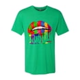 thumbnail image 2 of Wild Bobby, Colorful Painted Lip, Streetwear, Men Premium Tri Blend Tee, Envy, Large, 2 of 5