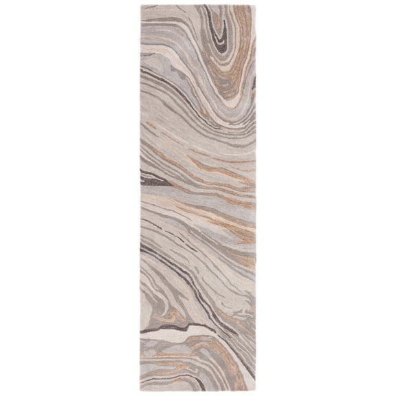 SAFAVIEH Soho Joshua Abstract Runner Rug, Beige/Grey, 2'3" x 8'