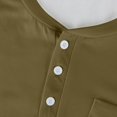 thumbnail image 5 of GrmtClth Mens Henley Shirts Casual Fit Long Sleeve Button T-Shirts Cotton Blend Lightweight Tee Tops with pocket Dark Green XXL, 5 of 6