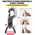 thumbnail image 4 of Correa para perro Fida Heavy Duty de 1,5 m con 2 asas acolchadas reflectantes, color rosa, 4 of 6