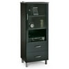 South Shore Bookcase and Media Storage Unit, Charcoal and Black Onyx
