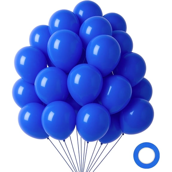110 PCS Royal Blue Balloons, 12 Inch Bright Royal Blue Latex Balloons for Birthday Bridal Shower Wedding Graduation Baseball Nautical Retirement Bachelorette Patriotic Party Decorations