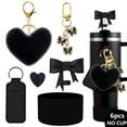 thumbnail image 2 of XiaoBanDeng Black Bows Accessories for Stanley Cup 40&30oz Tumbler with Handle,Including Bow Straw Topper,Chapstick Holder, Boot, Keychain Charms for Stanley Cups(Black), 2 of 4