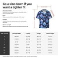 thumbnail image 5 of Yiaed Skull blue crystal flower Print Mens Casual Wrinkle Free Shirts Short Sleeve Button Down Summer Stretch Dress Shirt-3X-Large, 5 of 5