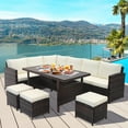 thumbnail image 1 of Costway 7 PCS Patio Furniture Set Rattan Sectional Conversation Sofa Coffee Table Porch, 1 of 9