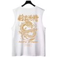 thumbnail image 3 of Camisetas sin mangas con estampado gráfico de dragón de la suerte de verano para hombres, nuevas camisetas sin mangas de estilo hip hop, chalecos de moda Harajuku de gran tamaño, 3 of 5