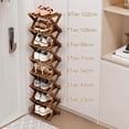 thumbnail image 4 of JUANYU Shoes Rack Organizer,Multi Tier Wooden Foldable Storage Rack for Home Shoe Storage with Durable Cross Structure,8-Tier,Tawny, 4 of 11