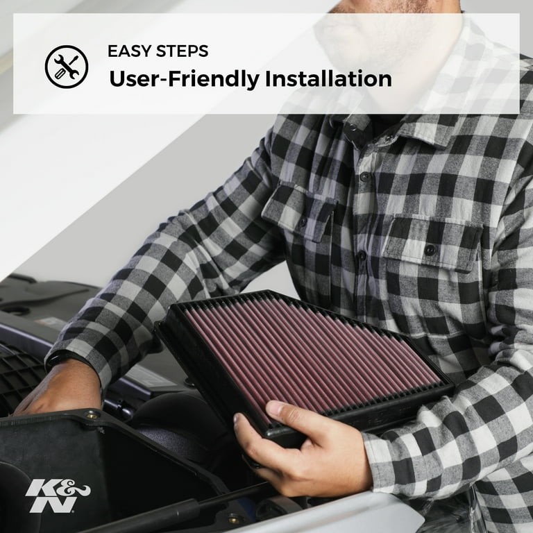 K&N Engine Air Filter: High Performance, Premium, Washable, Replacement Filter: 2015-2019 JAGUAR/LAND ROVER (F-Pace, XF, XE, Range Rover Velar) , 33-3074