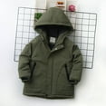 thumbnail image 4 of Cethrio Boys Winter Coats, Warm Zip up Windproof Long Sleeve Winter Jackets Army Green Size 6, 4 of 5