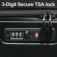 thumbnail image 5 of Luggage,with front opening,TSA approved lock,hardshell suitcase,Black, 5 of 7