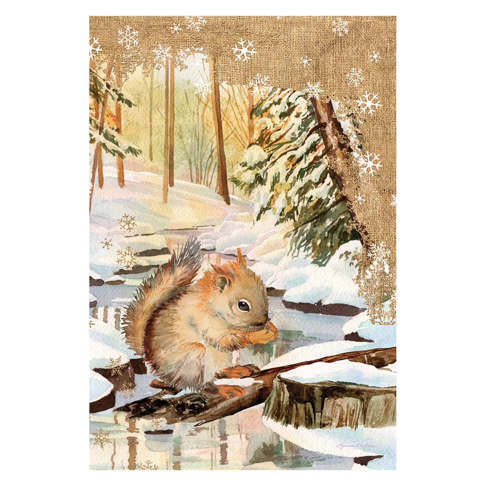 Toland Home Garden Snowy Squirrel Flag - Walmart.com - Walmart.com