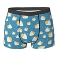 thumbnail image 6 of Men's Boxer Briefs, Cute Snail Print Blue Soft Comfy Mens Underwear Boxer Briefs Breathable With Widen Waist, 6 of 7