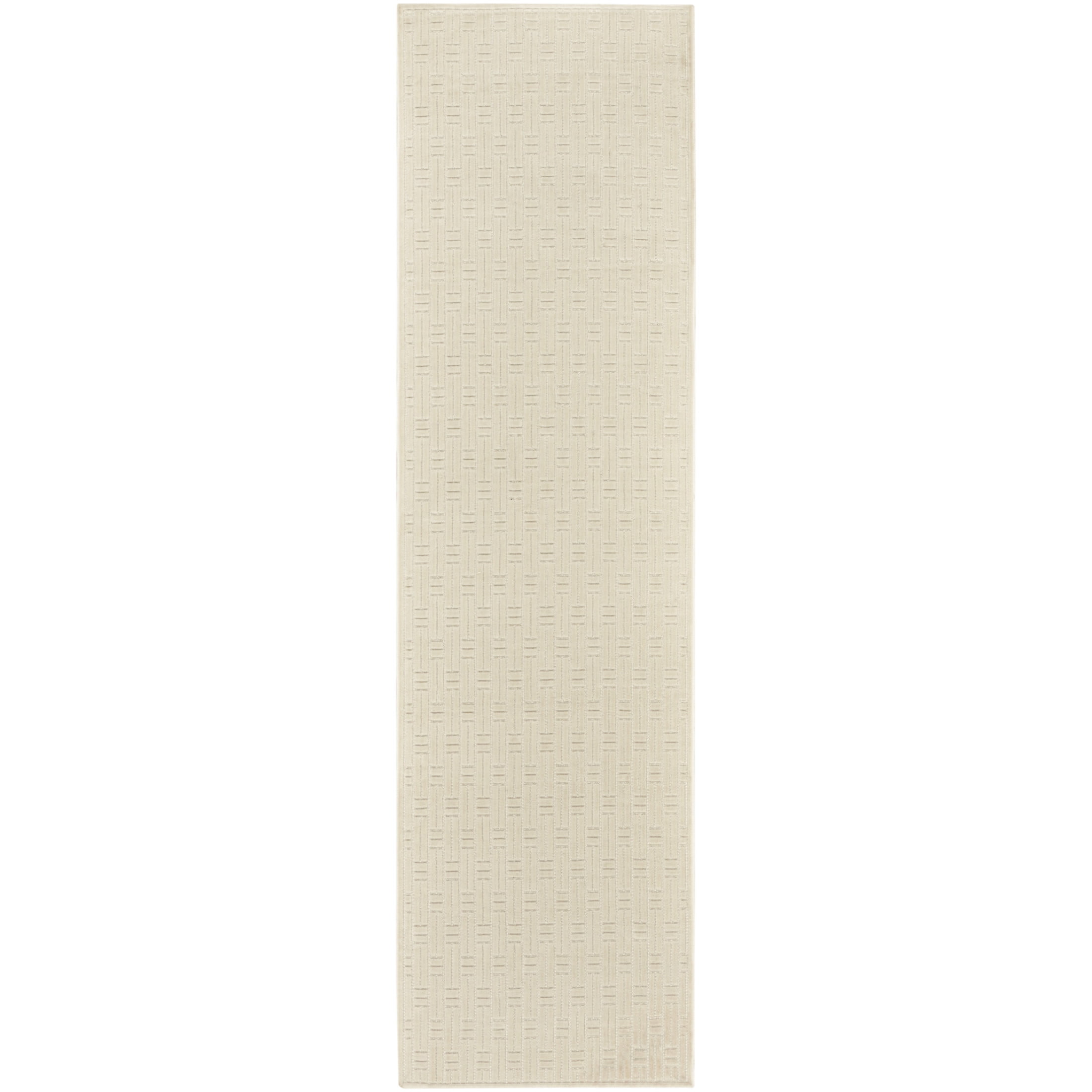 Nourison Washable Charm 2' x 6' Ivory Modern Indoor Rug