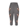 thumbnail image 4 of QUINDOS Capri Leggings for Women Cropped Football Gym Yoga Pants High Waist Compression Slim Leggings, 4 of 4