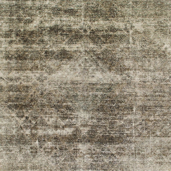 Ahgly Company Machine Washable Indoor Square Abstract Tan Brown Area Rugs, 3' Square