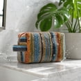 thumbnail image 4 of Yaayu Faux Grass Woven Waterproof PVC Makeup Bag, Large Capacity Cosmetic Wash Pouch, Storage Trunks & Bag, Multicolor, 4 of 5