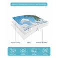 thumbnail image 5 of Beach Blue King Size Down Alternative Comforter, Lightweight Comforter Quilt Bedding Set with Pillow Shams Starfish Palm Tree Shell Sandy Beach All Seasons Bed Comforter Duvet Insert 96"x106", 5 of 7