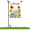 thumbnail image 5 of Welcome Garden Flag Spring Summer Wildflower Sunflower Garden Flag 12.5x18 inch Double Sided Small Burlap Yard Flag Botanical Vertical Seasonal Farmhouse Wedding Yard Outside Decorations, 5 of 6
