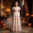 thumbnail image 5 of SRZYMJ Regency Dress Women Regency Empire Waist Dresses Tea Party Victorian Gown Embroidery S, 5 of 5