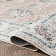 RUGKING Farmhouse 5x7 Area Rug Pink Foldable Oriental Vintage