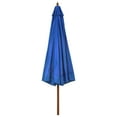 thumbnail image 5 of vidaXL Garden Parasol Azure Polyester, Laminated bamboo, Hardwood Large, 5 of 43