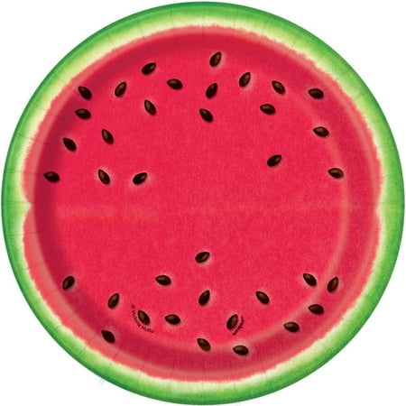 - Watermelon Summer Party Paper Dessert Plates, 7in, 8ct