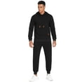 thumbnail image 6 of COOFANDY Men's Tracksuit 2 Piece Hoodie Sweatsuit Sets Casual Athletic Jogging Suits Waffle Plaid Jacquard Outfits, 6 of 10