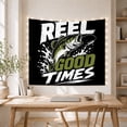 thumbnail image 5 of Fish More Worry Less Bass Tapestry Wall Hanging, 5 of 7