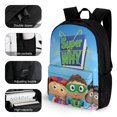 thumbnail image 3 of Super Why Backpack Schoolbag Casual Daypack Rucksack Bookbags Lightweight Gym Bag, 3 of 8