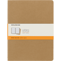 Moleskine Cahier Journals (Set of 3), XL (7.5" x 10"), Ruled, Kraft Brown