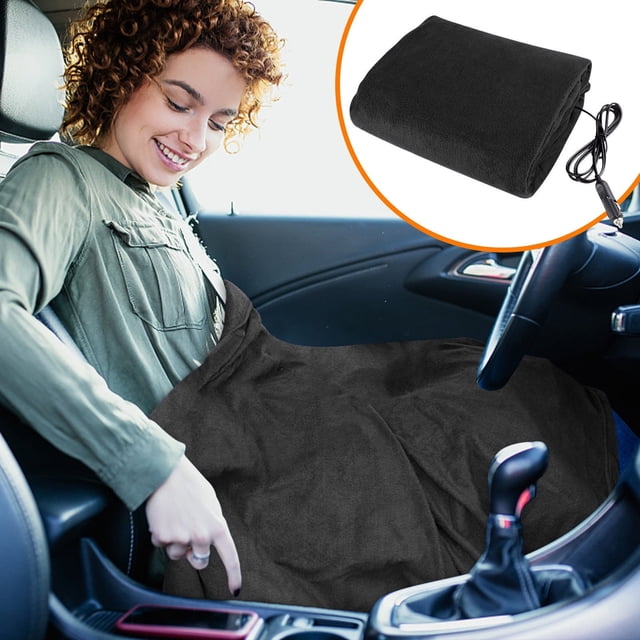 Jeté Chauffant Automobile 12 V pour Voyage avec Contrôle de Température Réglable et Conception Portable Confort de Conduite Hivernal Idéal
