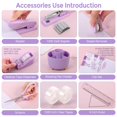 thumbnail image 3 of Set de material de oficina SKYDUE morado con soporte para lápices, 10 unidades, 3 of 9