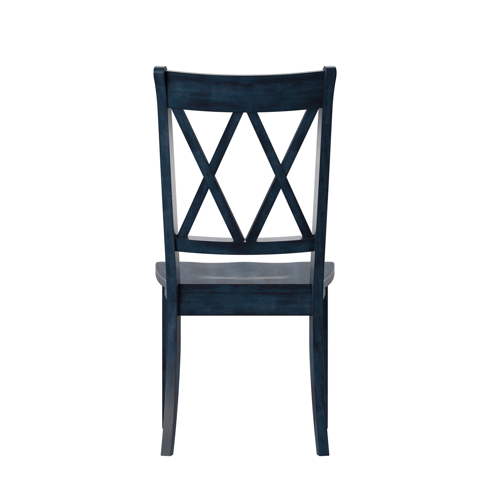 Weston Home Antique Denim Farmhouse Wood Dining Side Chairs (Set of 2)