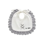 Cute Cotton Burp Cloth Triangle Round Lace Bow Princess Super Soft Baby Feeding Drool Bibs StyleE White One Size