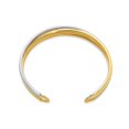 thumbnail image 4 of 14K Yellow and White Gold Polished Slip-on Cuff Bangle Bracelet, 4 of 4
